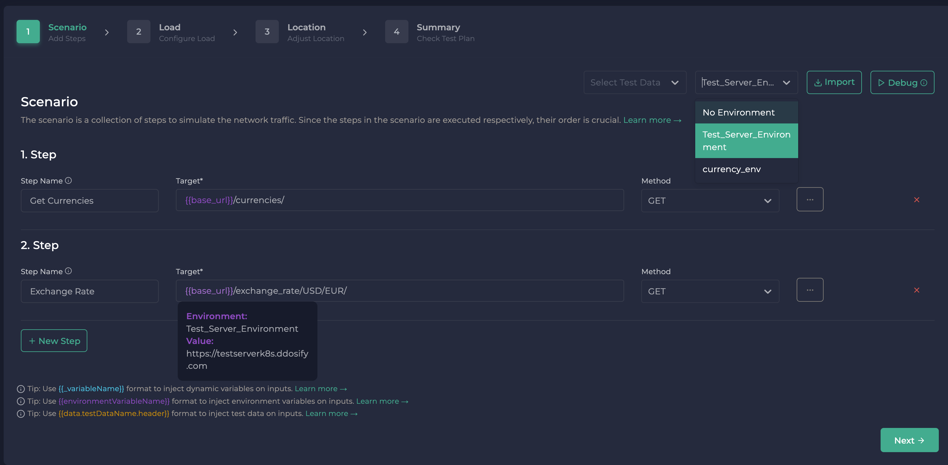 Binding an Environment to Tests